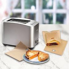 Heating bread in a toaster and a microwave oven creates very different results. Eoper 10 Pieces Reusable Non Stick Toaster Bags Sandwich Bread Toast Pockets Microwave Heating Pastry Tools Home Cookware Urbytus Com