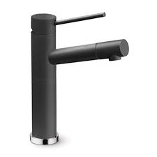 When the wheel handle is rotated the flow of cold water begins; Blanco Alta Black Bar Faucet 400570 Rona