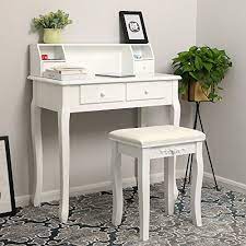 Visualizza altre idee su camere, design, comodini. Songmics Tavolo Cosmetici Mobile Da Trucco Da Toeletta Como Consolle Per Camera Da Letto Rdt80w Arredamento Country