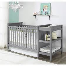 Details About Baby Crib With Changing Table Set Gray Infant Nursery Furniture Wood Toddler Be In 2020 Crib And Changing Table Combo Crib With Changing Table Cribs