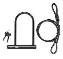 Amazon.com: Master Lock 7.25" U Lock with Looped End Cable ...