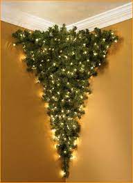 Dont panic if you start to notice trees hanging from the ceiling by their trunks youre not in the upside down. Interesting Corner Christmas Tree Unique Christmas Trees Alternative Christmas Tree