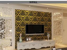 It also illuminates and enhances your surroundings while projecting success and prosperity. European 3d Luxury Flocking Damascus Embossed Non Woven Moisture Proof Living Room Tv Background Wallpaper Rolls Black Gold Tv Background Wallpaper Background Wallpapertv Background Aliexpress