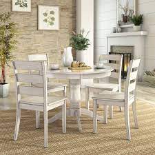 5 out of 5 stars with 1 ratings. Lexington 5 Piece Wood Dining Round Table And 4 Ladder Back Chairs Antique White Walmart Com Walmart Com