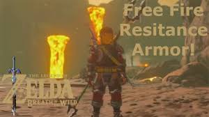 Here's a map, here's a fightin' stick, and over there's a princess to save and a bad guy to kill. Free Flamebreaker Armor How To Get Free Fire Resistance Armor Zelda Breath Of The Wild Youtube