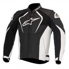 Alpinestars Jaws Leather Jacket Black White Leather Jacket Black White Motorcycle Motorcycle Jacket