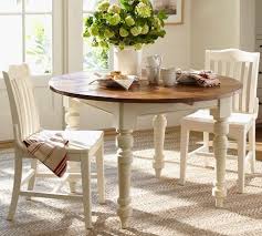 Keaton Round Fixed Dining Table French White Pottery Barn Want This Table Or Paint Mine To Look L White Round Dining Table Dining Table Round Dining Table