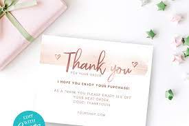 Thank you for purchasing card. Printable Thank You For Purchase Card Crella