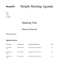 When you schedule a new meeting, you can set a topic for the meeting, choose attendees and specify when and where the meeting will take place. Free Meeting Agenda Template Meeting Agenda Pdf Download