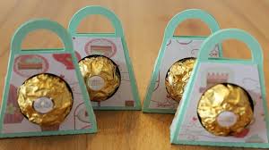 Free Studio File For Ferrero Rocher Single Chocolate Box Gift Packaging Handbag Plotten Geschenke Bastelideen