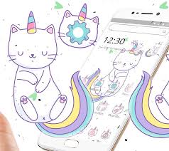 Download gambar sketsa unicorn 1 003 queen bee 403550 doll via gambar.co.id. Cartoon Sketch Unicorn Cat Theme For Android Apk Download