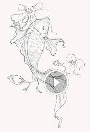 110 Best Japanese Koi Fish Tattoo Designs And Drawings Med Bilder Tegneideer Tegninger Illustrasjon