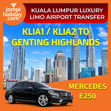 The trip from klia / klia2 to resorts world genting will take approximately two hours (116km). Kuala Lumpur Airport To Genting Highlands Transfer Luxury Mercedes Limousine Shopee Malaysia
