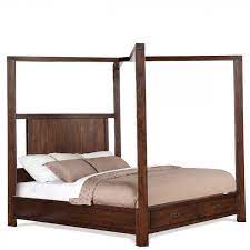 View property details from the largest and most trusted rental site. Riverside Riata Queen Canopy Storage Bed In Warm Walnut