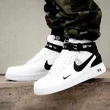 Nike Air Force 1 Mid 07 Tide Brand Simple Version Ow High Top Sports Shoes White From Iandesigns Free Shipping Nike Shoes Air Force Nike Air Shoes Nike Air