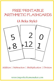 Free Printable Abeka Style Arithmetic Flash Cards Homeschool Giveaways Addition Flashcards Abeka Math Worksheets