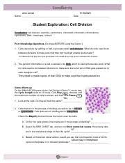 Cell division gizmo answer key. Gizmos Cell Division Lab 1 Pdf Ariel Zenati Name Date Student Exploration Cell Division Vocabulary Cell Division Centriole Centromere Chromatid Course Hero