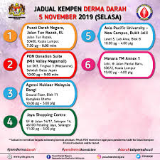 Pemberitahuan pembatalan kempen derma pusat darah negara kementerian kesihatan malaysia facebook. Jadual Kempen Derma Darah 5 November Pusat Darah Negara Kementerian Kesihatan Malaysia Facebook