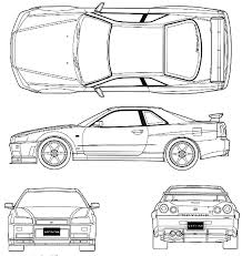 1999 Nissan Skyline R34 Gt R V Spec Coupe Blueprints Free Outlines See more ideas about car drawings, drawings, gtr. 1999 nissan skyline r34 gt r v spec