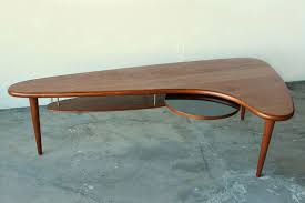 Boomerang Coffee Table With Two Shelves One A Pull Out Mid Century Modern Teak Furniture Mid Century Coffee Table Coffee Table