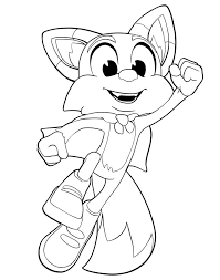 Colouring Page Lineart Super Lucky Foxy Color Therapy Lucky Main Characters
