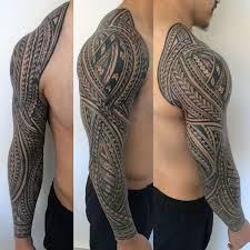 Manly Polynesian Male Tribal Sleeve Tattoos Tribal Sleeve Tattoos Full Sleeve Tattoos Tattoo Sleeve Designs