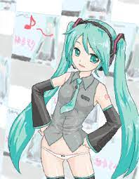 初音 ミク 縞 パン