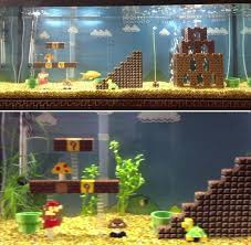 Mario Lego Aquarium Decoration Awesome But Probably A Huge Pita To Clean