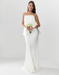 Das figurbetonte oberteil ist stark fishtail brautkleid. Wedding Dress W Fishtail 237 00 Tragerloses Hochzeitskleid Tragerloses Midikleid Kleider