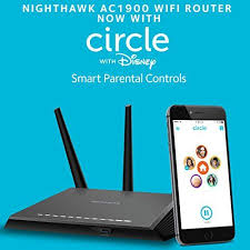 Netgear Nighthawk Ac1900 Dual Band Wifi Gigabit Router R7000 With Open Source Support Circle With Disney Smart Parental Contr Wifi Router Netgear Dual Band