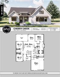 The small farmhouse plans featured here pack a lot of punch. 1 Story Modern Farmhouse Plan Cherry Creek Modern Farmhouse Plans House Plans Farmhouse Small Farmhouse Plans