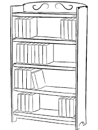 Pin By Megan Murphy On Learning To Draw Simple Bookshelf Bookshelves Coloring Pages