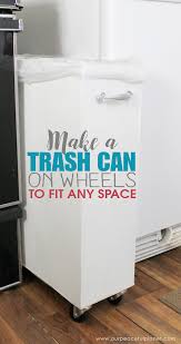 No matter where you keep your kitchen trash, whether it's under the sink or in a pantry, chances are you're going to have to deal with offensive first put some under the trash bag, directly in the bottom of the can, because these bags aren't completely waterproof and sometimes they'll get a. Make A Kitchen Trash Can On Wheels To Fit Any Spot Kitchen Trash Cans Trash Can Small Kitchen Organization