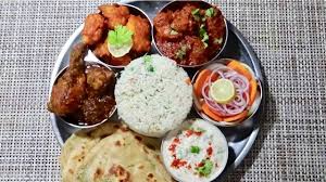 They are served so many non veg menus in this nonveg thali. Non Vegthali Chicken Thali Chicken Platter Non Veg Platter 45 Min Special Thali Shresth Kitchen Youtube In 2021 Veg Thali Indian Wedding Food Food
