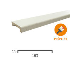 Structure en mdf laqué blanc, caissons emboités en hêtre huilé brut. Nez De Cloison Mdf Prepeint Pour Cloison De 100mm