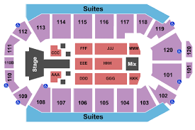 1stbank center seating charts for all 2019 events