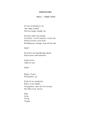 Lahir 17 tahun lalu tepat tanggal 9 mei di kota kembang, bandung. Apresiasi Puisi Diponegoro Karya Chairil Anwar Artikel Kami