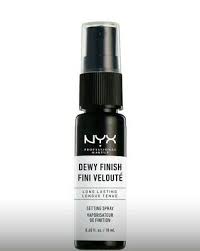 nyx makeup setting spray dewy finish