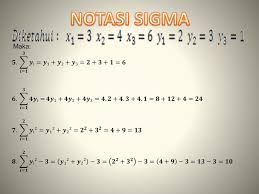 Cara mengerjakan soal notasi sigma. Notasi Sigma Distribusi Frekuensi Statistika Deskriptif Ppt Download