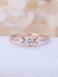 Moissanite Engagement Ring Rose Gold Vintage Engagement Ring Etsy Unique Engagement Rings Rose Gold Rose Gold Engagement Ring Vintage Moissanite Engagement Ring Rose Gold