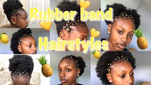 If you go to bed with only a bare bones fro, overtime 7. How To 5 Rubberband Hairstyles On Natural Hair Tutorial Youtube