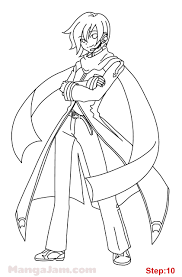 How to Draw Kaito from Vocaloid - MANGA-JAM.com