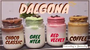 Resep Dalgona Coffee Dalgona Red Velvet Dalgona Greentea Dalgona Choco Classic Dalgona Viral Youtube Dalgona Coffee Red Velvet Choco