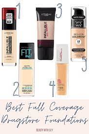 Top 20 best drugstore foundation choices under $20. Best Full Coverage Drugstore Foundations Beauty With Lily