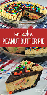 No Bake M M Chocolate Peanut Butter Pie Recipe Peanutbutter Pie Nobake Recipe Yummy Food Food Peanut Butter Pie Recipes Desserts Peanut Butter Desserts