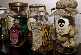 Pin By Laura Richardson On Wicca Crafts Diy Halloween Bottles Halloween Jars Halloween Potion Bottles