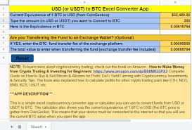 Learn the value of 1 bitcoin (btc) in united states dollars (usd) today, currency exchange rate change for the week, for the year. Free Excel App For Converting Usd Or Usdt To Btc Crypto Calculator Microsoft Tutorials Office Games Seo Book Publishing Tutorials