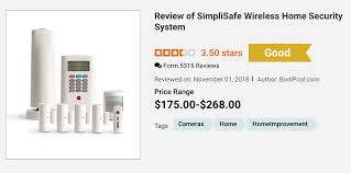 This Is The Summary Of Consumer Reviews For Simplisafe Wireless Home Security System The Bo Wireless Home Security Systems Home Security Home Security Systems