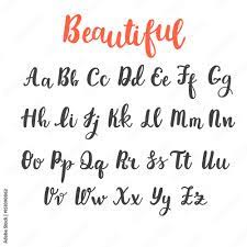 Once your learners have mastered each letter of the alphabet in lower case, they'll be ready to start taking on upper case letters. Hand Draw Alphabet Uppercase And Lowercase Letters Calligraphy Font Hand Lettering Stock Vektorgrafik Adobe Stock