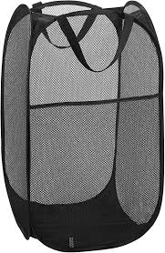 Amazon Com Mesh Popup Laundry Hamper Portable Durable Handles Collapsible For Storage And Easy To Open Folding Pop Up Clothes Hampers Are Great For The Kids Room College Dorm Or Travel Black Home